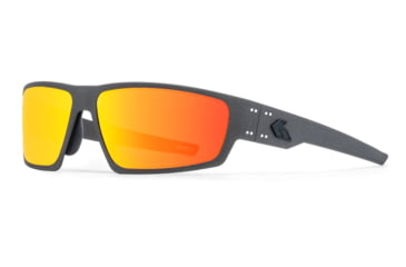 Image of Gatorz Warhawk Sunglasses, Graphite, Matte Black Logo, Digitally Optimized Polarized Opz Sunburst, Graphite, One Size, 841235127342