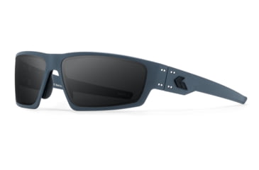 Image of Gatorz Warhawk Sunglasses, Slate, Matte Black Logo, MilSpec Ballistic Smoke, w/ Anti-Fog, ANSI Z87.1, Slate, One Size, 841235127359