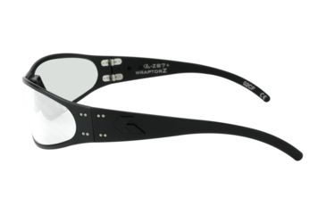 Image of Gatorz Wraptor Ansi Z87.1 Sunglasses, Black Frame, Clear Anti Fog Lens, WRAZBLK06A