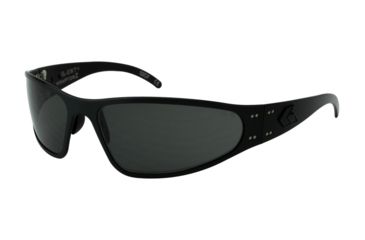 Image of Gatorz Wraptor Ansi Z87.1 Sunglasses, Black Frame, Smoked Anti Fog Lens, WRAZBLK01A