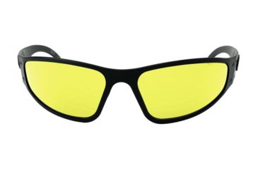Image of Gatorz Wraptor Ansi Z87.1 Sunglasses, Black Frame, Yellow Anti Fog Lens, WRAZBLK04A