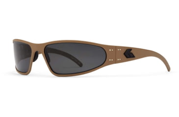 Image of Gatorz Wraptor Milspec Ballistic Z87.1 Sunglasses,Cerakote Tan Frame, Smoke w/Anti-Fog Lens, GZ-02-302