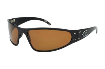 Image of Gatorz Wraptor Sunglasses, Black Frame, Brown Lens WRABLK03