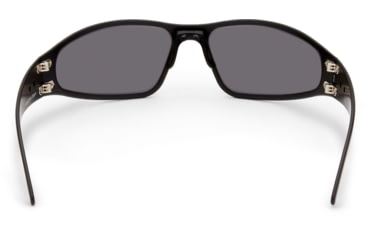 Image of Gatorz Wraptor Sunglasses, Black Frame, Smoke Polarized w/Blue Mirror Lens, WRABLK01P-B