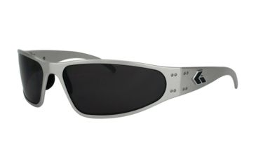 Image of Gatorz Wraptor Sunglasses, Brushed Frame, Smoked Polarized Lens, WRABRU01P