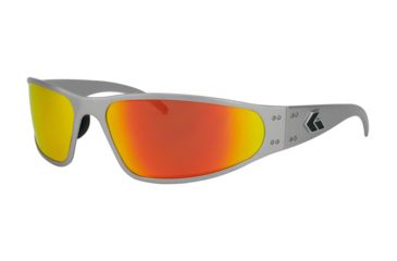 Image of Gatorz Wraptor Sunglasses, Brushed Frame, Sunburst Polarized Lens, WRABRU13P