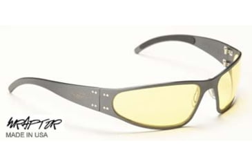Image of Gatorz Wraptor, Gunmetal Frame, Yellow Lens