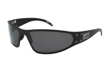 Image of Gatorz Wraptor Sunglasses, Patriot Red Line American Flag, Smoked Polarized Lens, RL-WRABLK01P