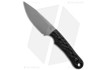 Image of Gavko Knives EDC Neck Fixed Blade Knife, 3.25in, AEB-L Steel, Drop Point Blade, Carbon Fiber, Black Handle, Black/Gray, 6.75 inch, BHQ-22245
