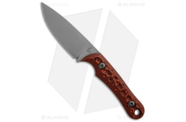 Image of Gavko Knives EDC Neck Fixed Blade Knife, 3.25in, AEB-L Steel, Drop Point Blade, G-10, Orange Handle, Orange/Gray, 6.75 inch, BHQ-22249