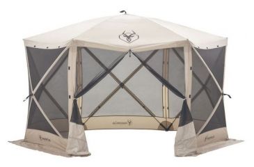 Image of Gazelle 6 sided Portable Gazebo, Tan 21500