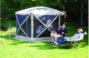 Image of Gazelle 6 sided Portable Gazebo, Tan 21500