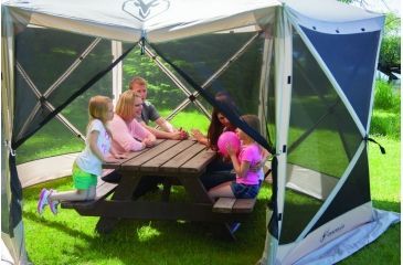 Image of Gazelle 6 sided Portable Gazebo, Tan 21500