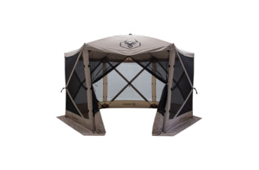 Image of Gazelle G6 6-Sided Portable Gazebo Easy Pop-Up Hub Screen Tent, Desert Sand, 8-Person, GG601DS