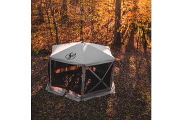 Image of Gazelle G6 6-Sided Portable Gazebo Easy Pop-Up Hub Screen Tent, Desert Sand, 8-Person, GG601DS