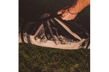 Image of Gazelle G6 6-Sided Portable Gazebo Pop-Up Hub Screen Tent, 3 Pack of Wind Panels, Desert Sand, 8-Person, GK908