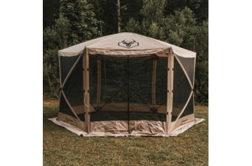 Image of Gazelle G6 6-Sided Portable Gazebo, Desert Sand, 8-Person, GG602DS