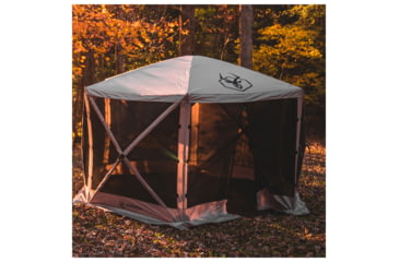 Image of Gazelle G6 6-Sided Portable Gazebo Pop-Up Hub Screen Tent, 3 Pack of Wind Panels, Desert Sand, 8-Person, GK908