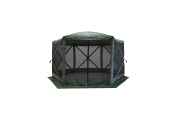 Image of Gazelle G6 6-Sided Portable Gazebo Pop-Up Hub Screen Tent With 3 Pak of Wind Panels, Alpine Green, 8-Person, GK910