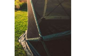 Image of Gazelle G6 6-Sided Portable Gazebo Pop-Up Hub Screen Tent With 3 Pak of Wind Panels, Alpine Green, 8-Person, GK910