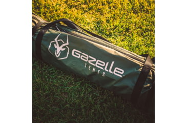 Image of Gazelle G6 6-Sided Portable Gazebo Pop-Up Hub Screen Tent With 3 Pak of Wind Panels, Alpine Green, 8-Person, GK910