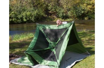 Image of Gazelle Pop Up Portable Camping Hub Tent, 4 Person, Green, Large 30400