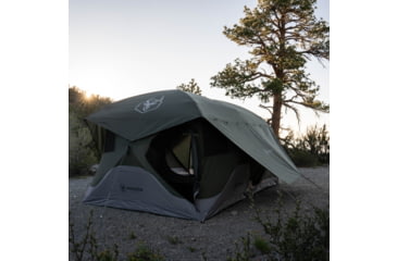 Image of Gazelle T4 Tandem Hub Tent, Easy 90 Second Set-Up, Waterproof, UV Resistant, Convertible Screen Room, Removable Floor, Ample Storage Options, 4-8 Person, Alpine Green, 4-8 Person, GT450GR