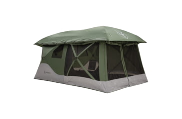 Image of Gazelle T4 Tandem Hub Tent, Easy 90 Second Set-Up, Waterproof, UV Resistant, Convertible Screen Room, Removable Floor, Ample Storage Options, 4-8 Person, Alpine Green, 4-8 Person, GT450GR