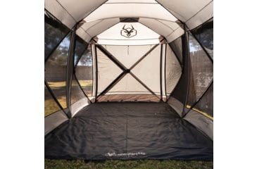 Image of Gazelle Tandem 6-Sided Gazebo Footprint, Black, GA118