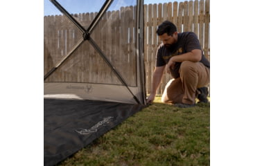 Image of Gazelle Tandem 6-Sided Gazebo Footprint, Black, GA118