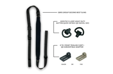 Image of GBRS Group Second Best Sling, 40in Adjustable Front End, 20in Adjustable Back End, 16in Minimalist Neck Pad, Gun Sling