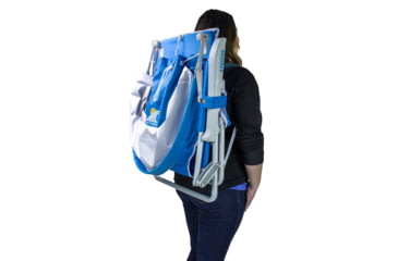 Image of GCI Outdoor SunShade Backpack Beach Chair, Saybrook Blue, sunshadebackpackbeachchair