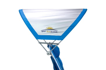 Image of GCI Outdoor SunShade Backpack Beach Chair, Saybrook Blue, sunshadebackpackbeachchair