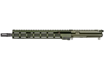 Image of Geissele Super Duty Complete Upper Receiver, 5.56mm, 14.5in Barrel, Mid Length, 1-7 Twist, Geissele Sparkout Flash Hider, Green, 14.5in, 08-219ODG