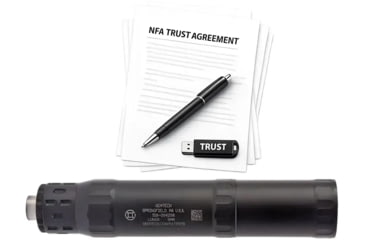 Image of Gemtech Lunar 9 DT 9mm Luger Suppressor, 1.4x9 in, Black, w/ NFA Trust Registration, 100000230436-KIT1