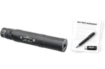 Image of Gemtech Lunar 9QD 9mm Luger Suppressor, 1.4x7.65in, Black, w/ NFA Trust Registration, 100000231343-KIT1
