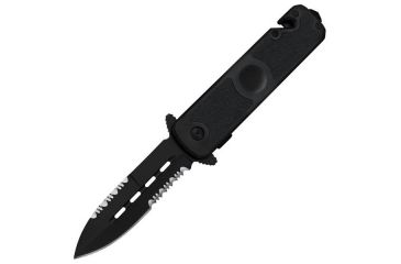 Image of Gen Pro Assisted Opener Knife, Black Aluminum w/Grip Handle, Black Combo SK-8263BK