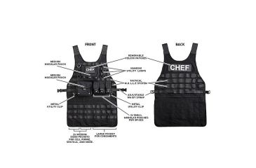 Image of Gen Pro Tactical BBQ Apron, Black GPTBBQA