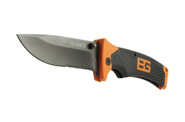 Image of Gerber 000752 BG Folder Steel Drop Point Blade Textured Rubber Grip