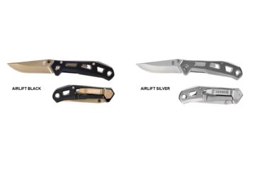 Image of Gerber Airlift Folding Knife Combo With Two Colors, Black/Silver, 31-003533