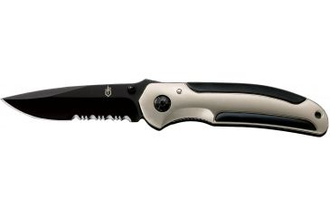 Image of Gerber Ar 3 00 Black Serrated Folding Clip Knife Clam 45864