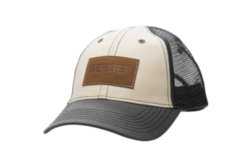 Image of Gerber Ball Cap, 60% Cotton, 40% Polyester, Tan And Gray With Mesh Back, Black, 30-001279