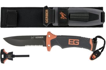 Image of Gerber Bear Grylls Survival Series, Ultimate Fixed Blade Knife, Drop Point, Serrated, 31001103