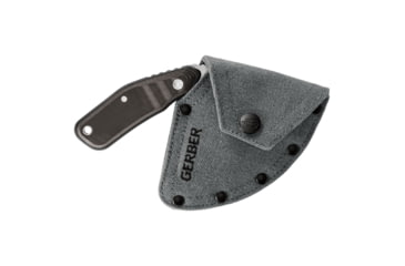 Image of Gerber Downwind Ulu Fixed Blade Knife, 3.5in 7Cr17MoV Steel Stonewash Blade, Black G-10 Scale Handle, 30-001822