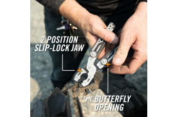 Image of Gerber Dual-Force Multi-Tool, 3.25in Plain Edge Blade, Black Stainless Steel, 31-003585