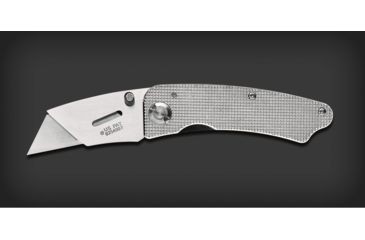 Image of Gerber Edge Folding Clip Knife Silver Aluminum Handle Clam 31 000664
