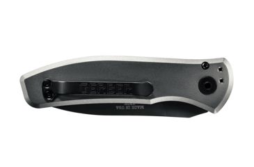 Image of Gerber Empower Auto Open Folding Knife,3.25in,S30V Steel Black Oxide Blade,Grey Armored Grip Handle, 30-001325