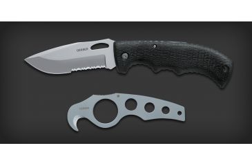 Image of Gerber Gator Ii Drop Point Serrated Gut Hook Folding Knife Clam 22 41417