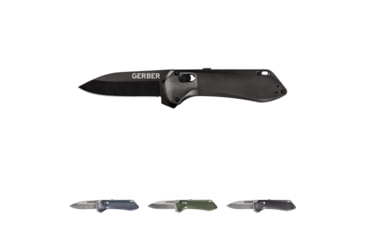 Image of Gerber Highbrow Compact 2.8in Assisted Opening Folding Knife, Black, Blue, Green, Grey