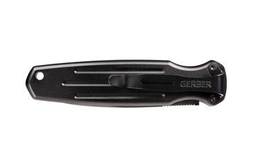 Image of Gerber Mini Covert Auto Automatic Folding Knife / Fine Edge, Black/Black Blade, 30-001394